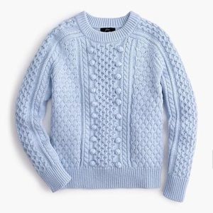 J. Crew - Cable-knit crewneck sweater